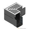 ACO Slimline Hoekstuk 11x6x10, Aluminium rooster