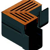 ACO Slimline Hoekstuk, Corten rooster