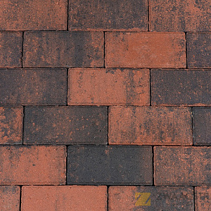 Trendline Betonklinker 21x10.5x8 Rood/Zwart