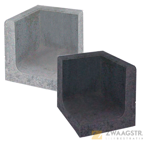 L-hoekelement 30x30x40 Grijs