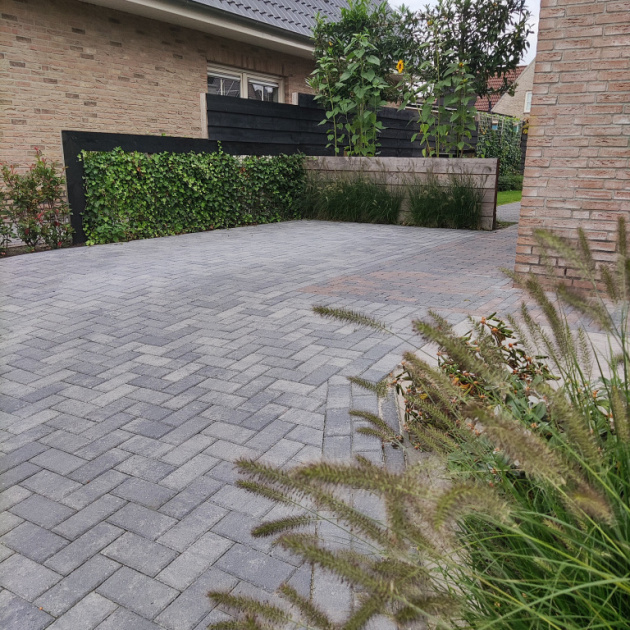 Trendline Betonklinker 21x10.5x8 Grijs/Zwart