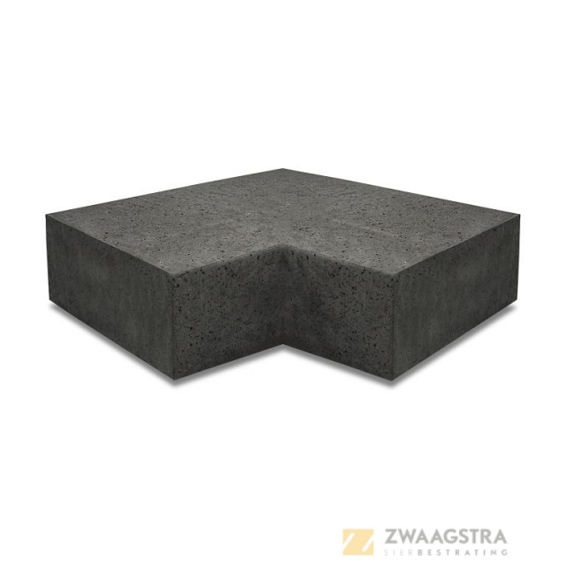 Oud Hollands Traptrede 90° binnenhoek 40x20 Carbon